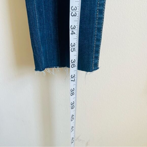 SEVEN7 High Rise Skinny Tummyless Dark Wash Distressed Jeans 6 - Picture 10 of 10